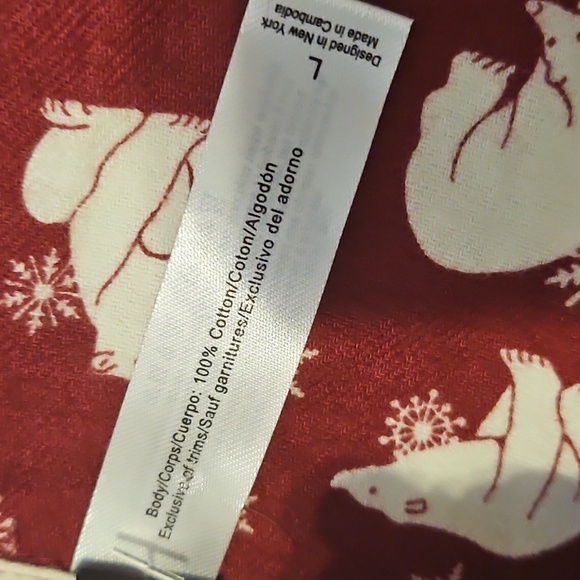 NWT Adore Me Burgundy Pajama Set with White Polar Bear Print - Picture 8 of 14